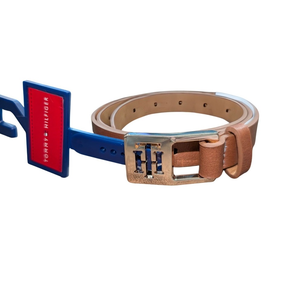Tommy Hilfiger Belt Womens Small Brown Synthetic Leather Belt NWT $44.50